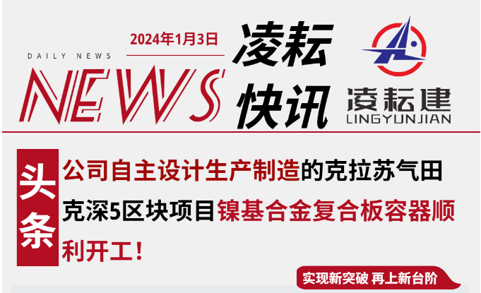 新年新突破|公司自主设计生产制造的镍基合金压力容器项目顺利开工！
